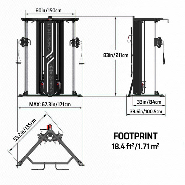 amstaff fitness ft 300 dimensions weight footprint