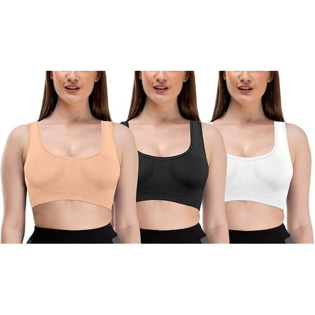 Women's Multicolor Air Bra Pack Of 3 Free Size – My Less Price