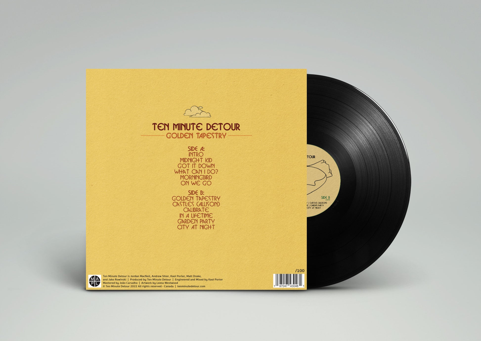 Golden - 12" Vinyl (Limited Edition 1/100) – Ten Minute Detour