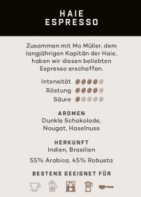 Haie Espresso aus der Kölner Kaffeemanufaktur