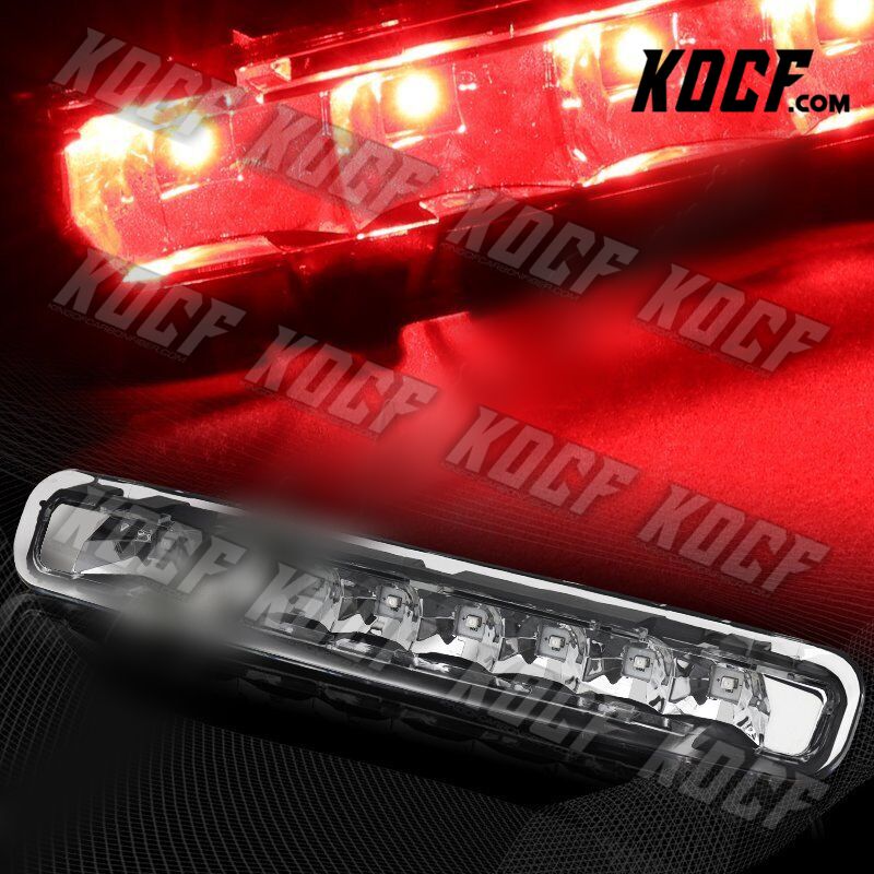 For 2005-2009 Ford Mustang Chrome Housing LED 3RD Third Rear Brake Stop Light
