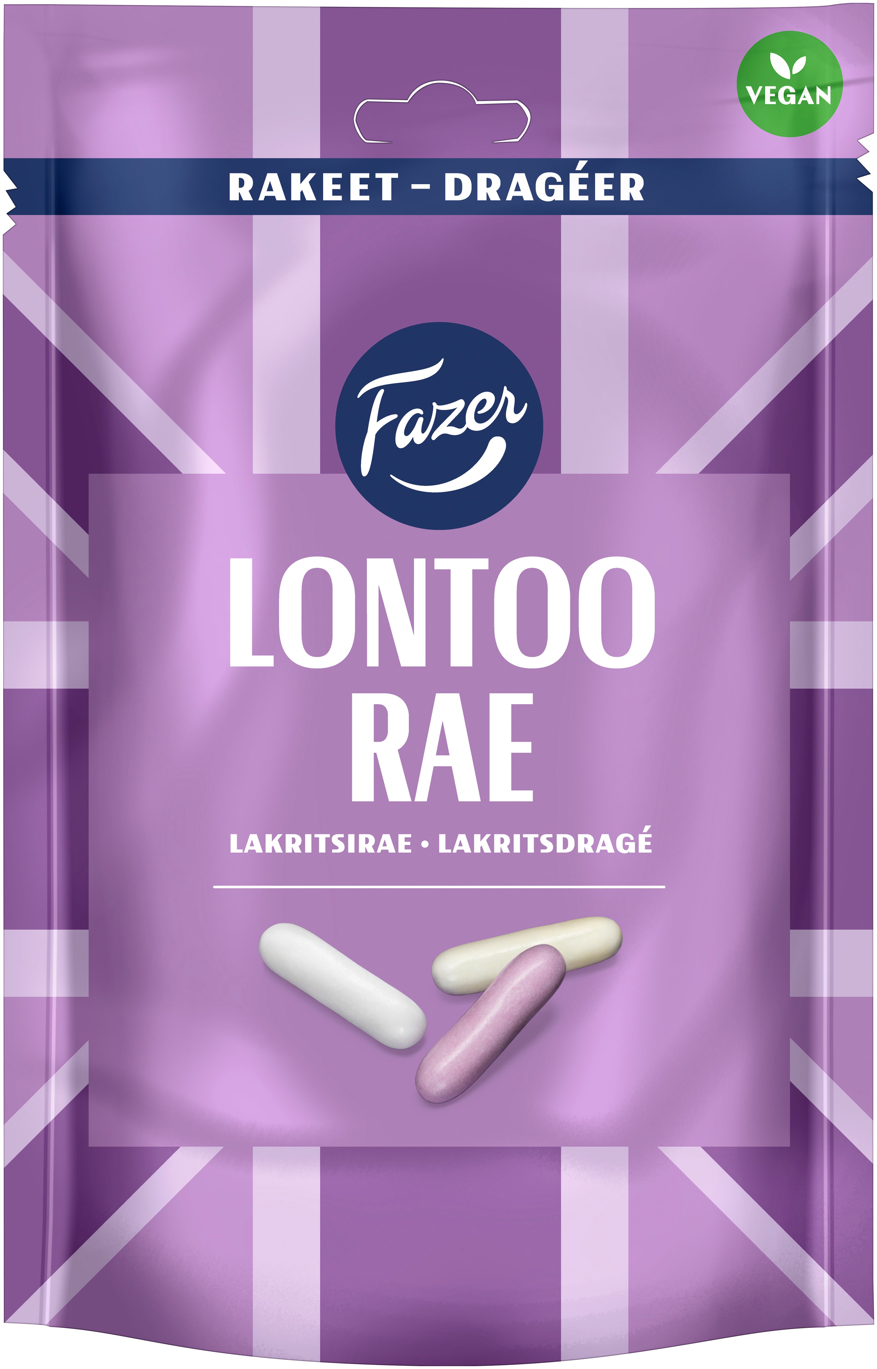 Fazer Lontoo rae liquorice dragees 175g – 