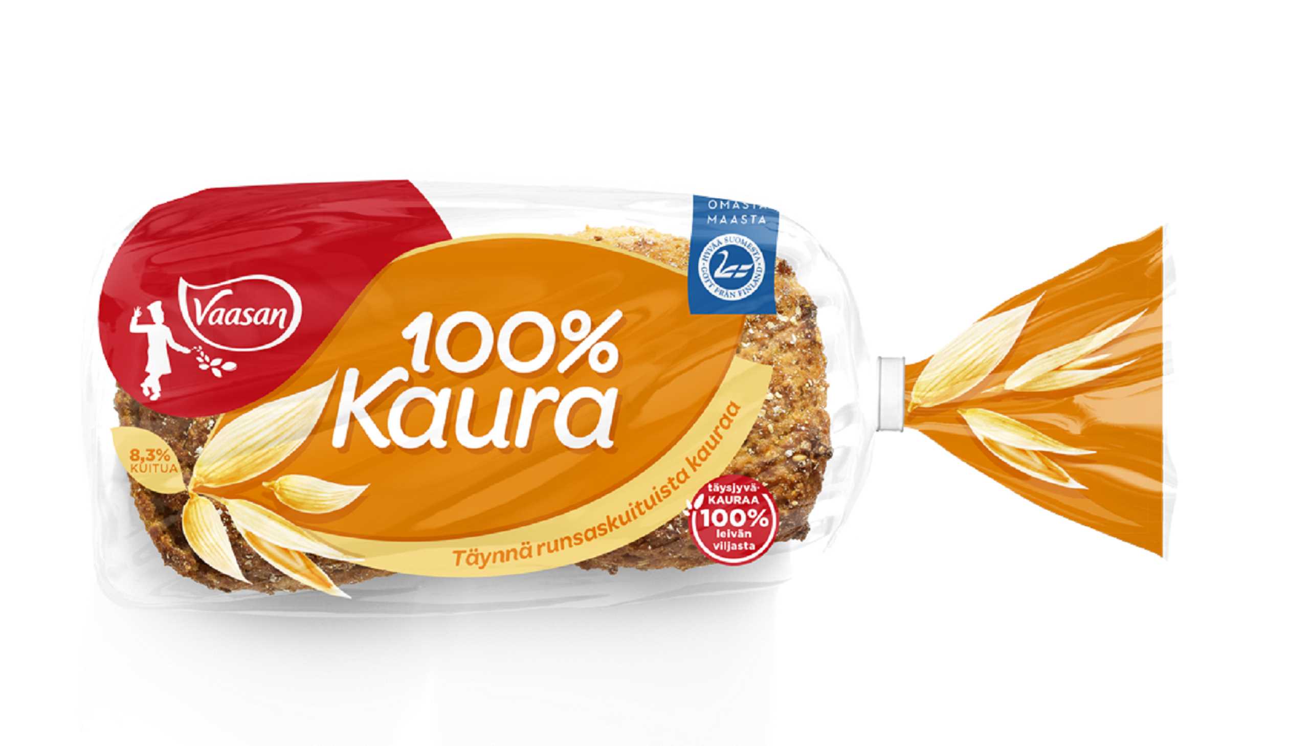 Vaasan 100 % Kaura 400g/ 6 pcs White bread – 