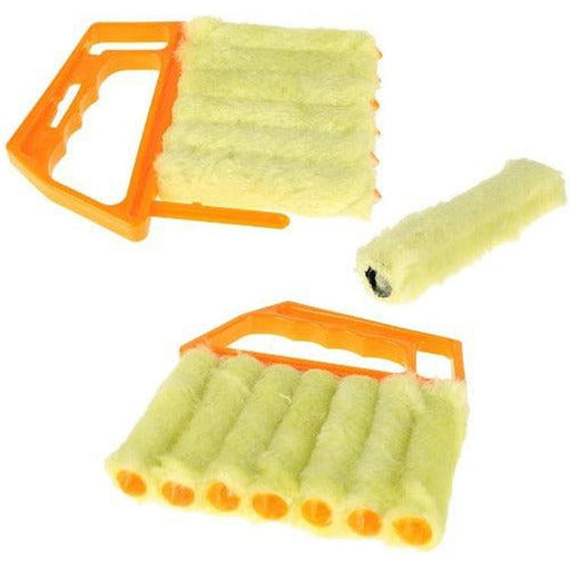 Venetian Window Blind Cleaner Microfibre 7 Brush Pronged Washable Duster  Wet/Dry