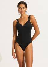  Seafolly Women's Standard DD Square Neck Tankini Top Swimsuit,  la Luna Black, 10 US : Clothing, Shoes & Jewelry