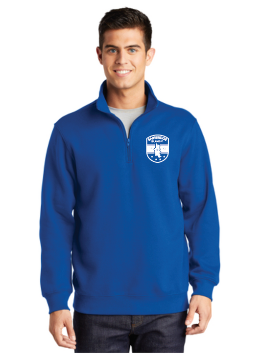 BIFC Unisex Adult Royal Blue Quarter Zip Sweatshirt