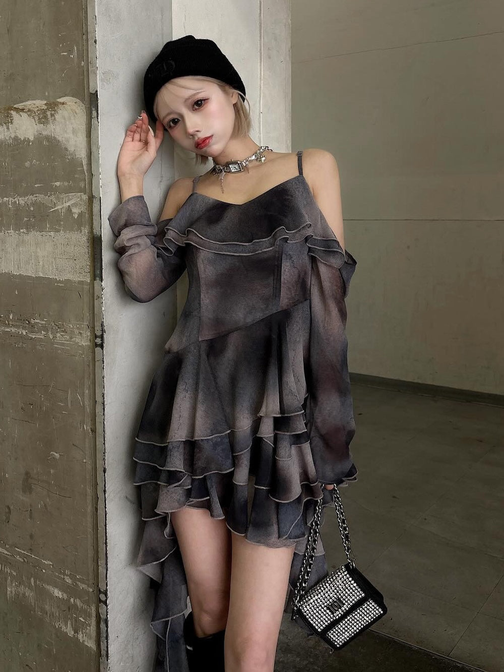 冬ギフト  イレヘムタイダイフリルミニワンピース – Darich (ダーリッチ) ワンピース