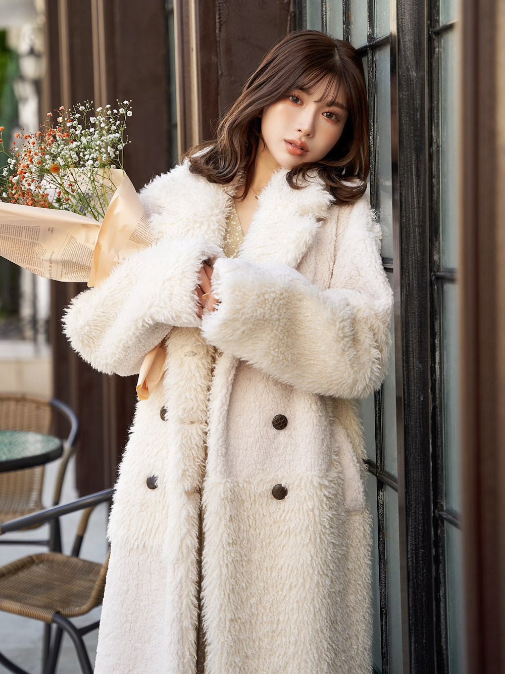 MIX FUR COCOON COAT - 通販 - pinehotel.info