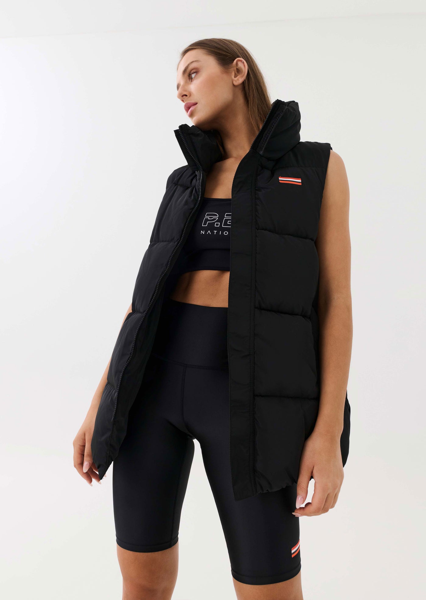 Stadium Puffer Vest | Black | P.E Nation – P.E Nation International