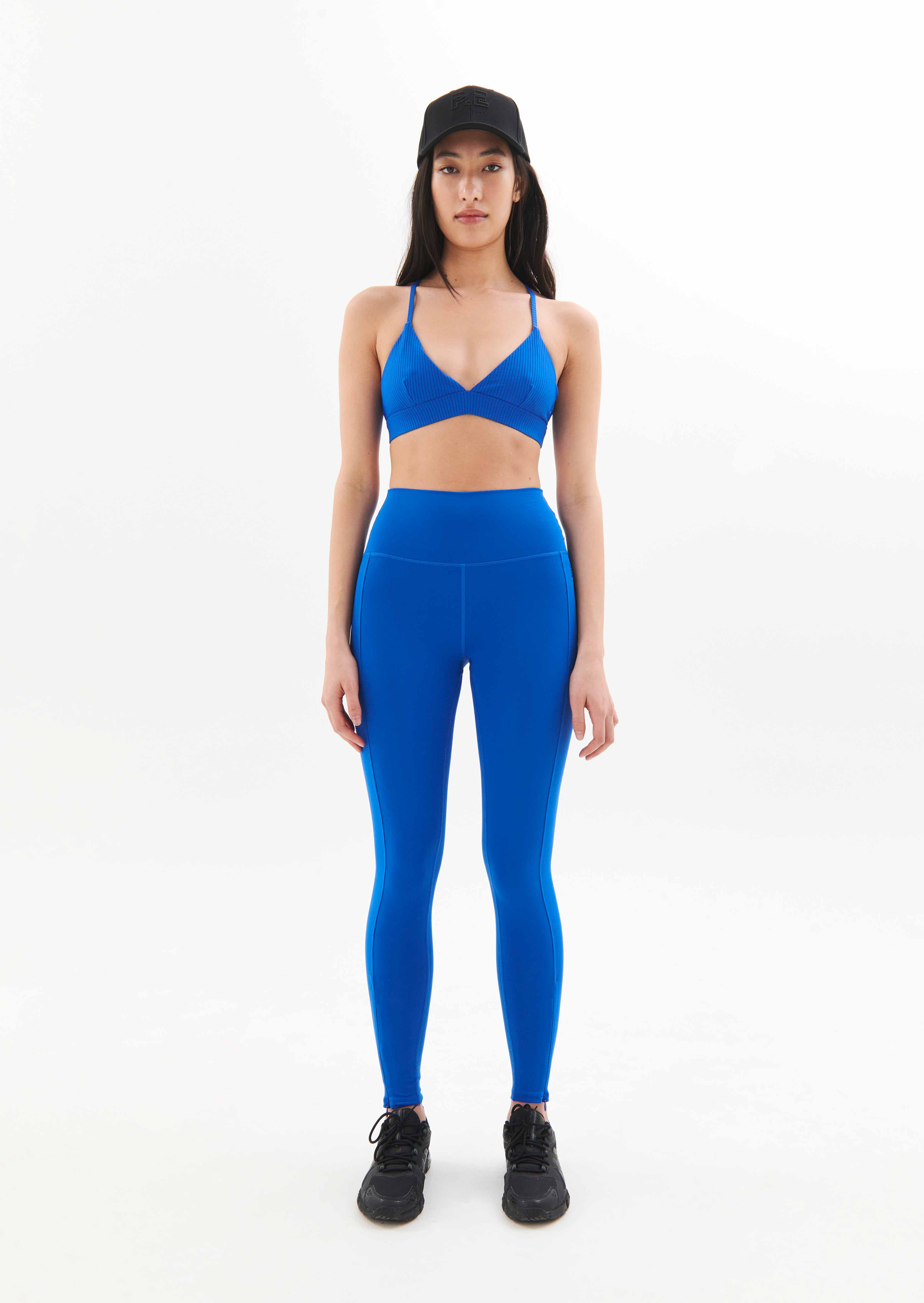 P.E Nation Logo Motion Sports Bra in Blue