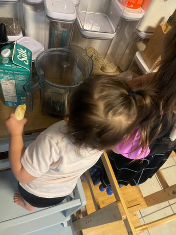 Children cooking together