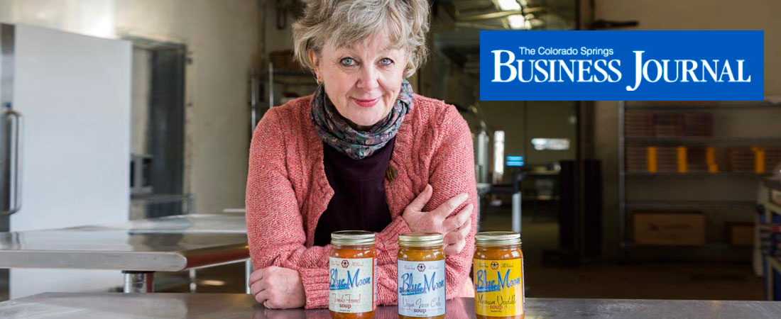 The owner of Blue Moon Goodness and her 3 different soups