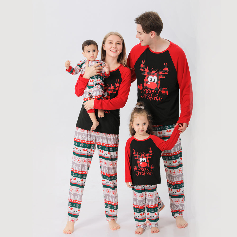Family Matching baby jumpsuits pajamas parent-child outfit