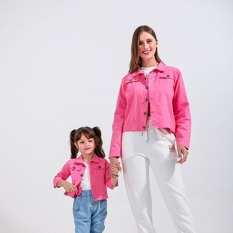 Fashion parent-child coat mother-daughter matching outfit For Mom And