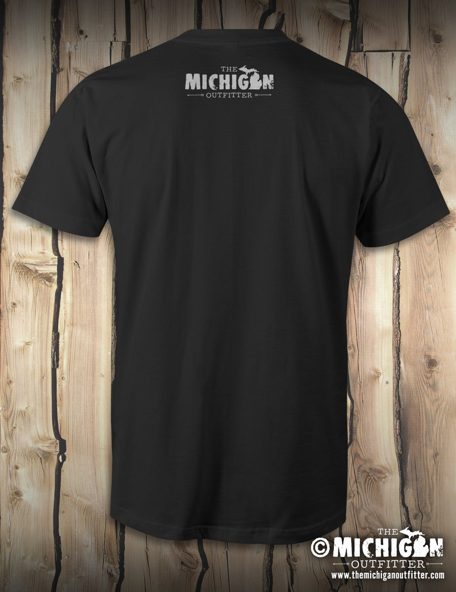 Michigan T Shirt Bigfoot Forest Mens The Michigan Outfitter