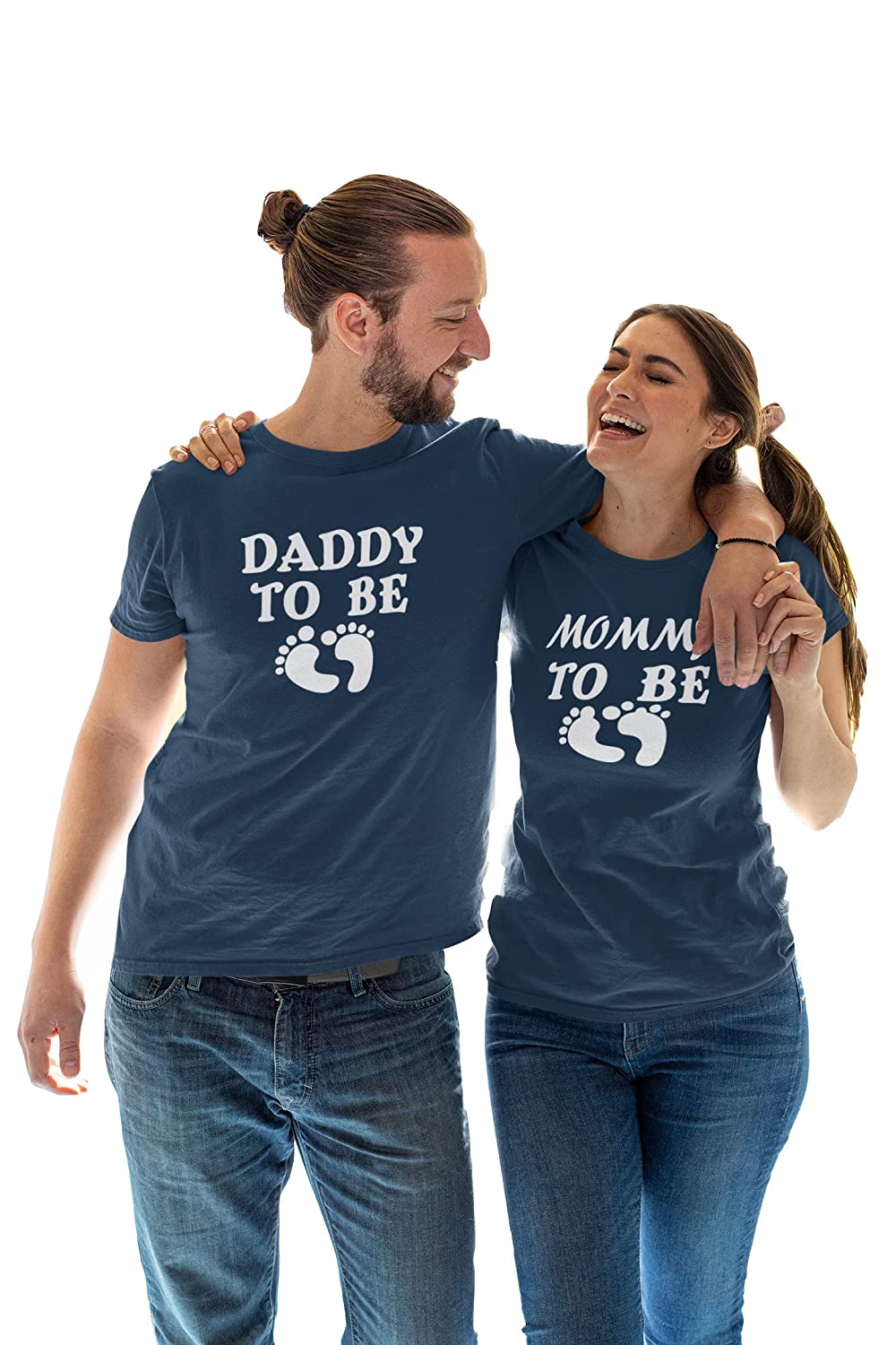 Sleepynuts Dad to Be Mom to Be Printed Couple Cotton T-Shirt