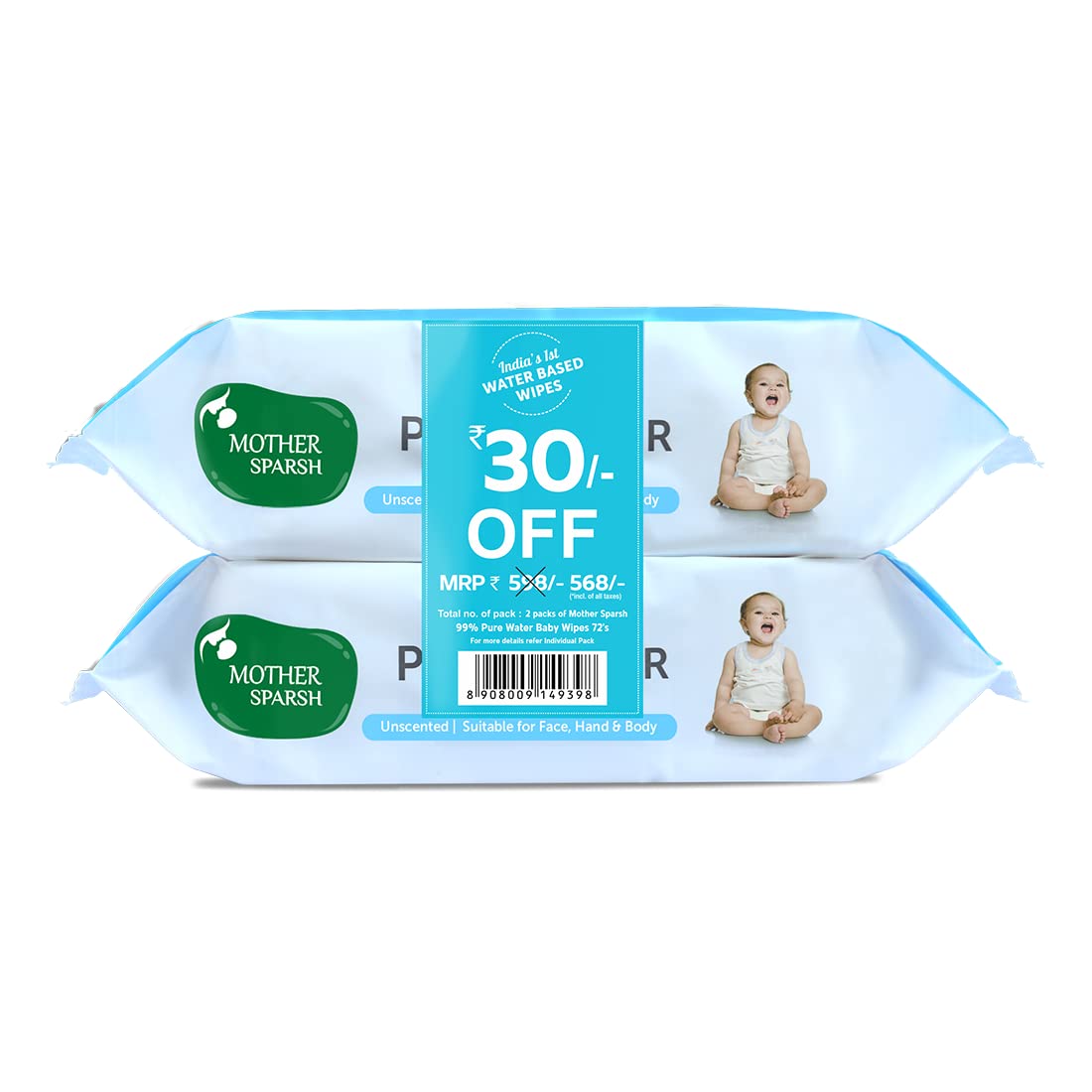 Mother Sparsh 99% Pure Water Baby Wipes