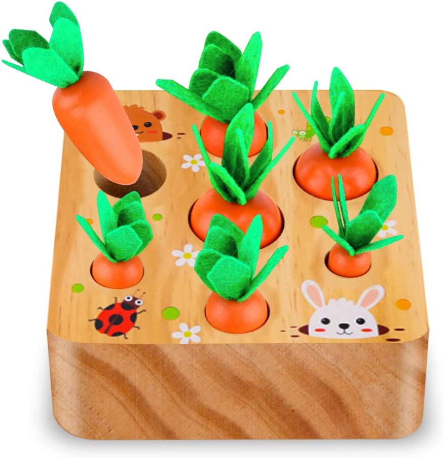 SKYFIELD Carrot Harvest Game Wooden Toy