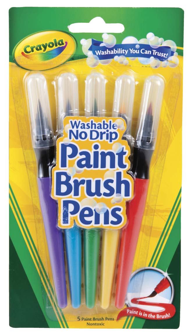 Crayola 5 Count Washable Paint Brush Pen