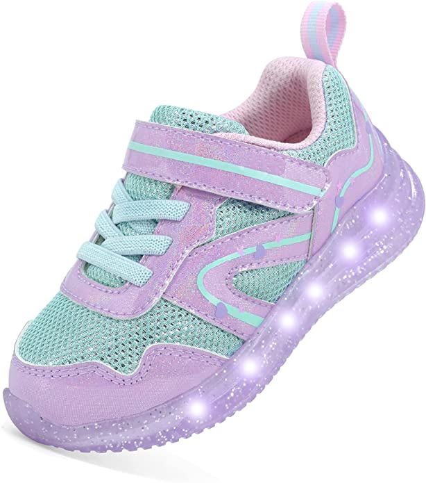 YESKIS Toddler Boys Girls Light Up Shoes