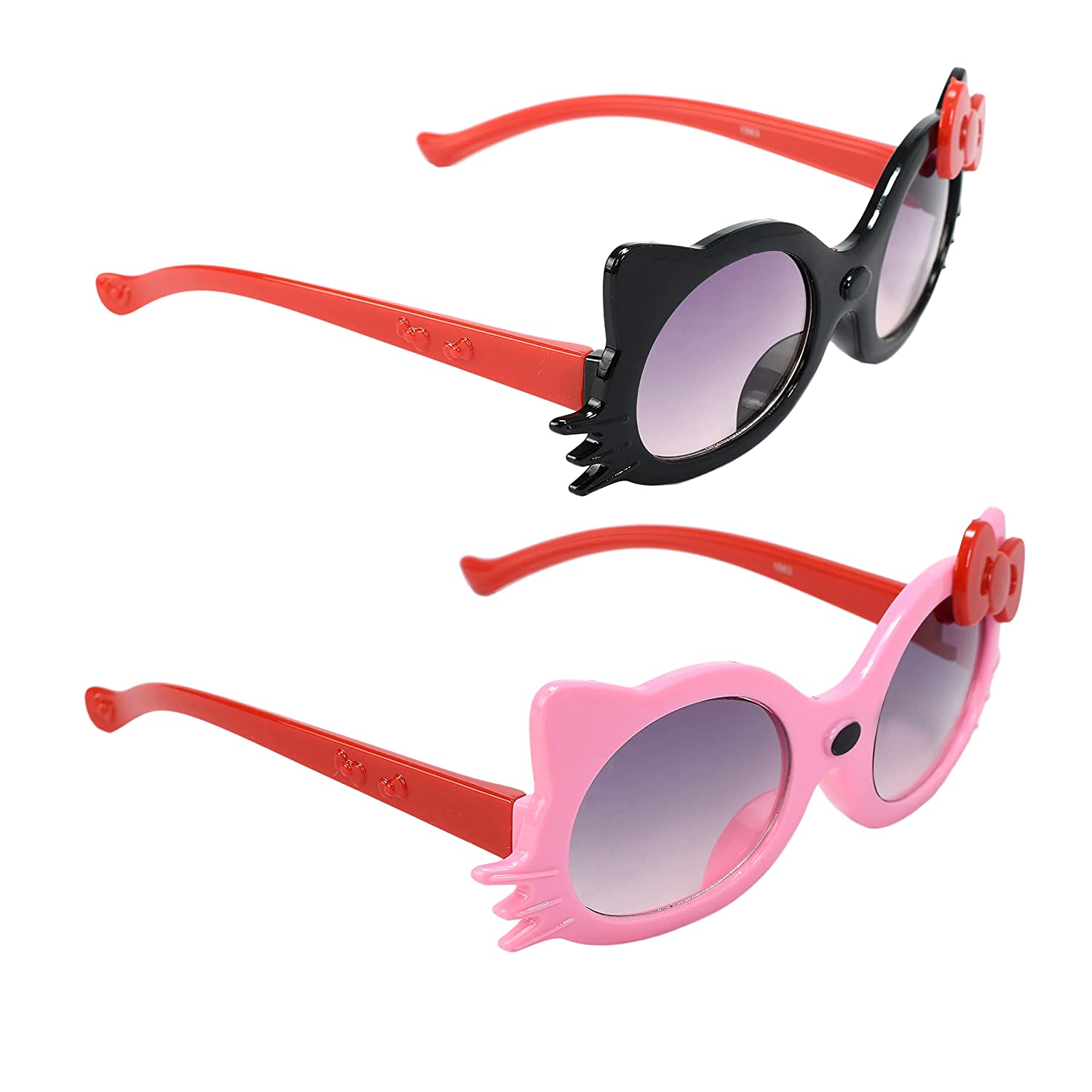 ELEGANTE UV Protected Cute Cat Tie Girls Sunglasses
