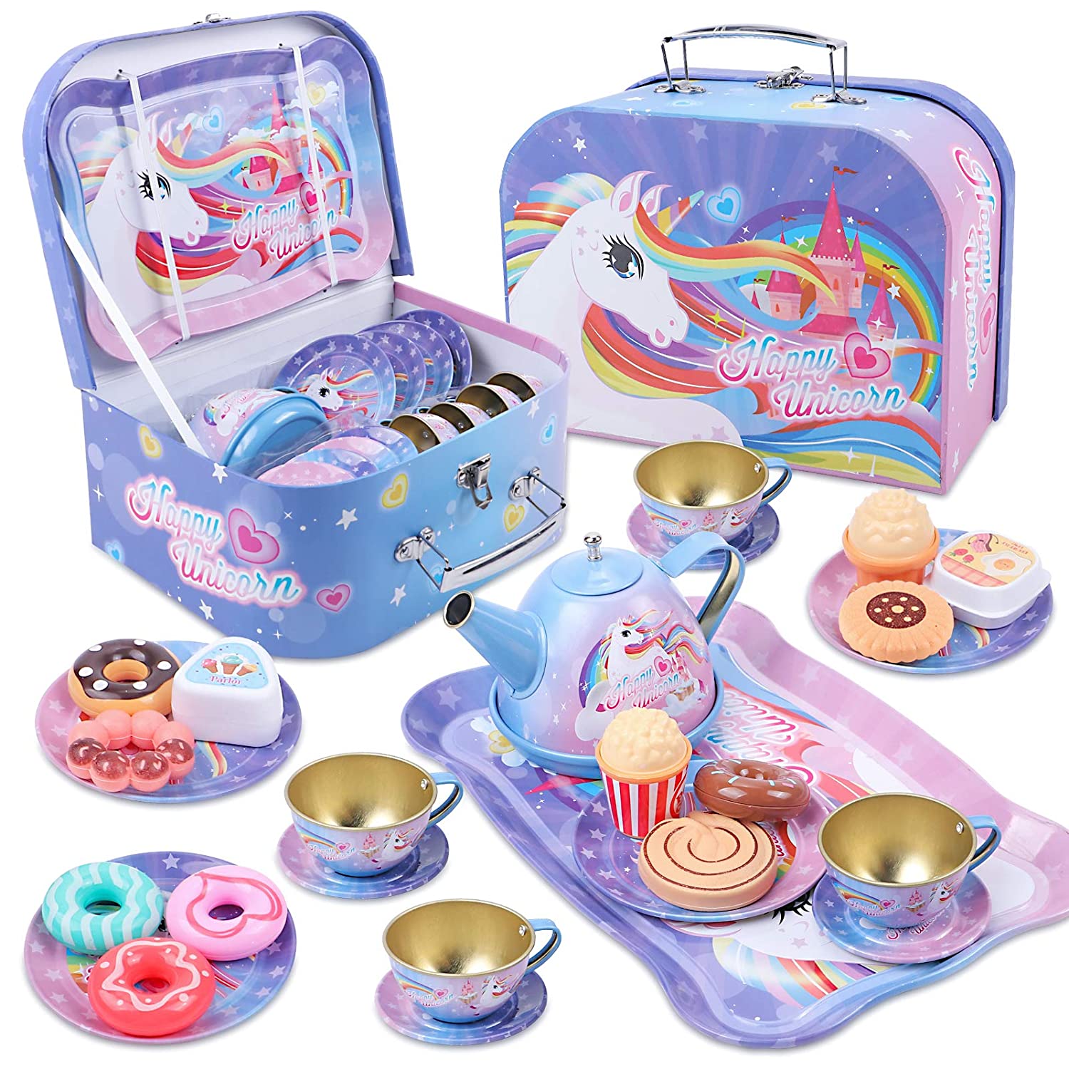 Golray 27Pcs Kids Tea Party Set