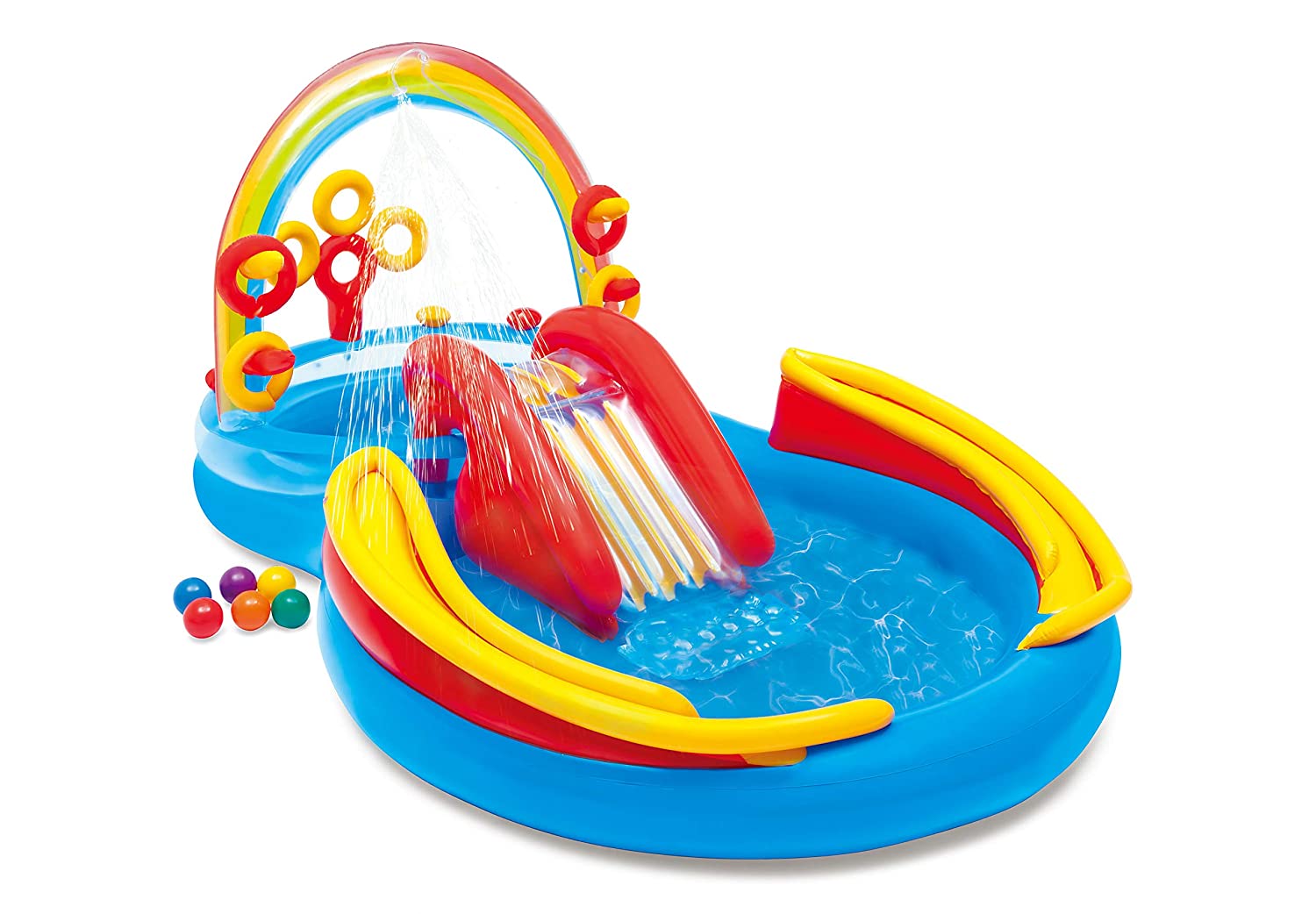 Intex Inflatable Rainbow Ring Water Play Centre