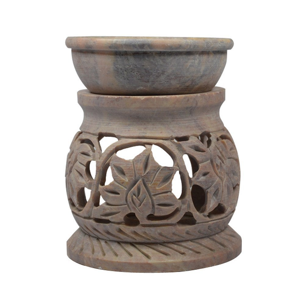 Pure Source India Handcrafted Soapstone Aroma Burner Oil Diffuser
