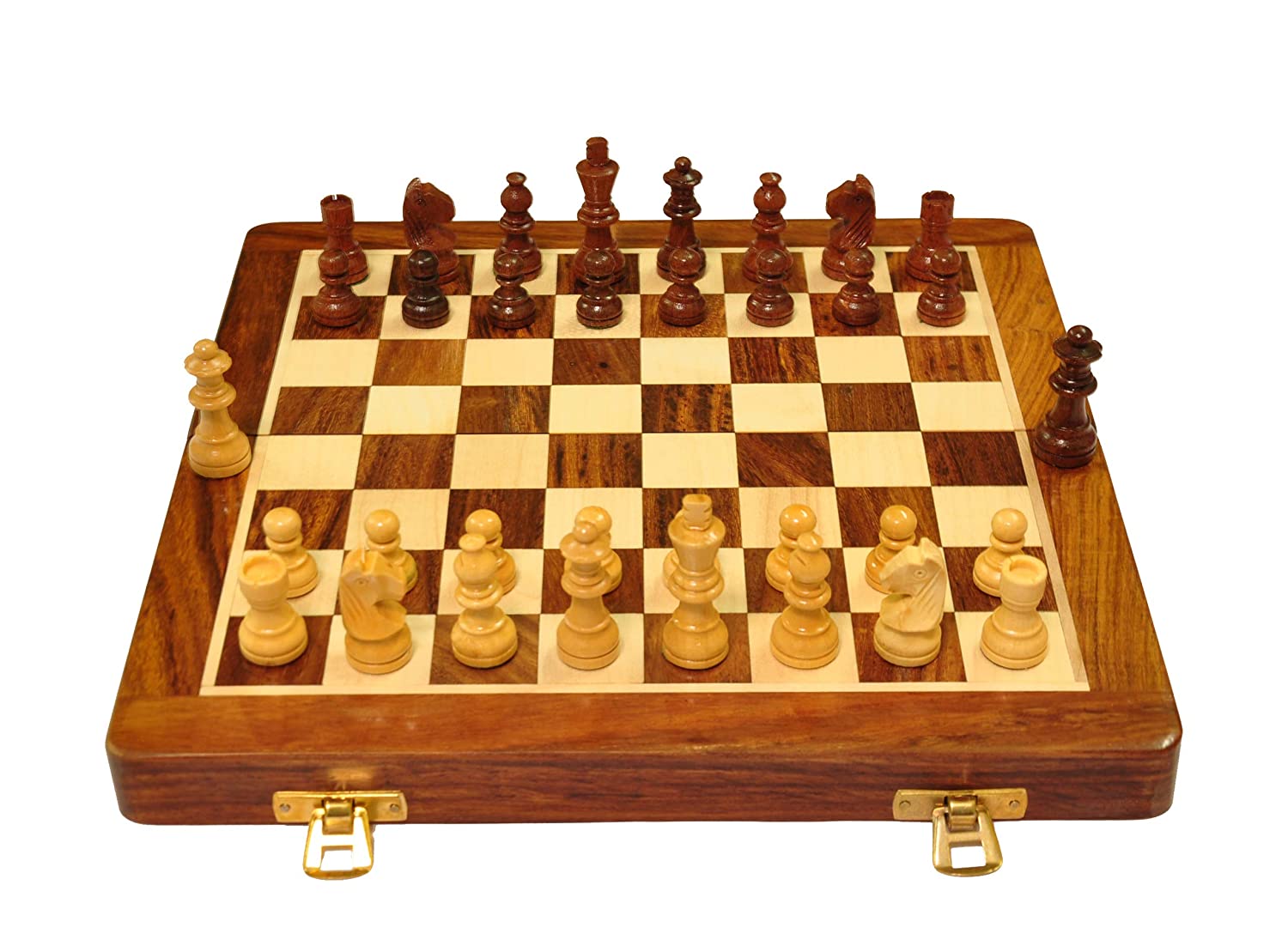 PALM ROYAL Wooden Handmade Foldable Magnetic Chess Board Set