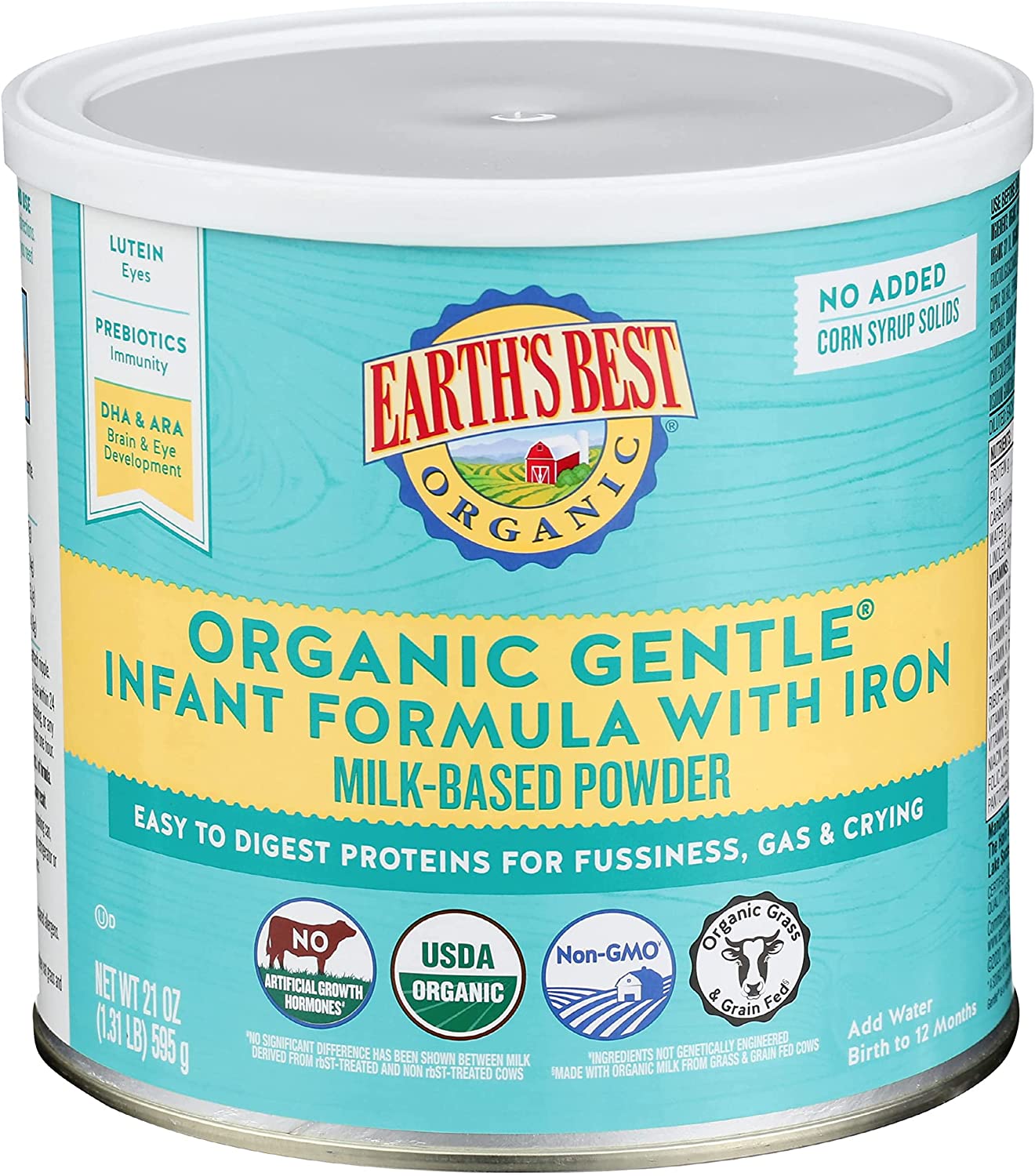 Earth's Best Organic Gentle Infant Formula