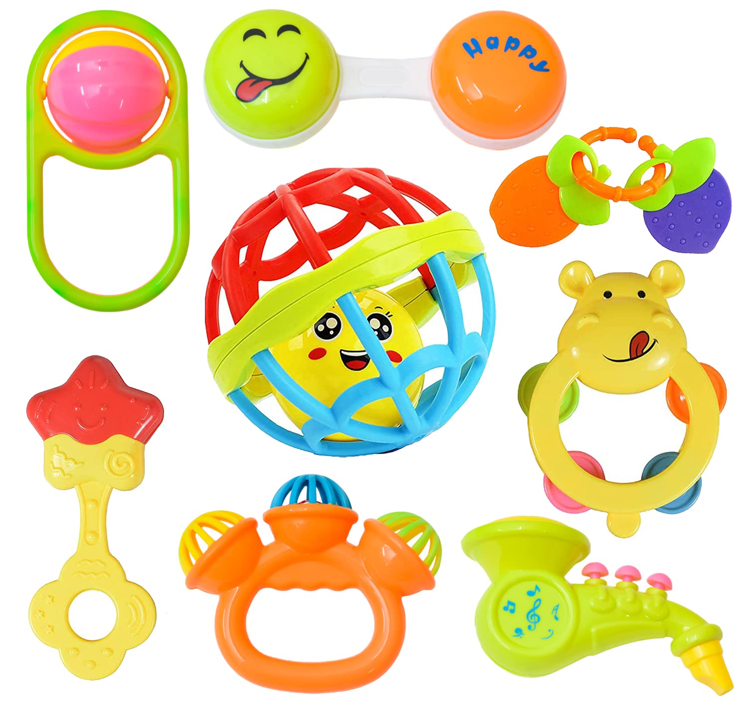 WISHKEY Colorful Attractive Plastic Non Toxic Toys Set