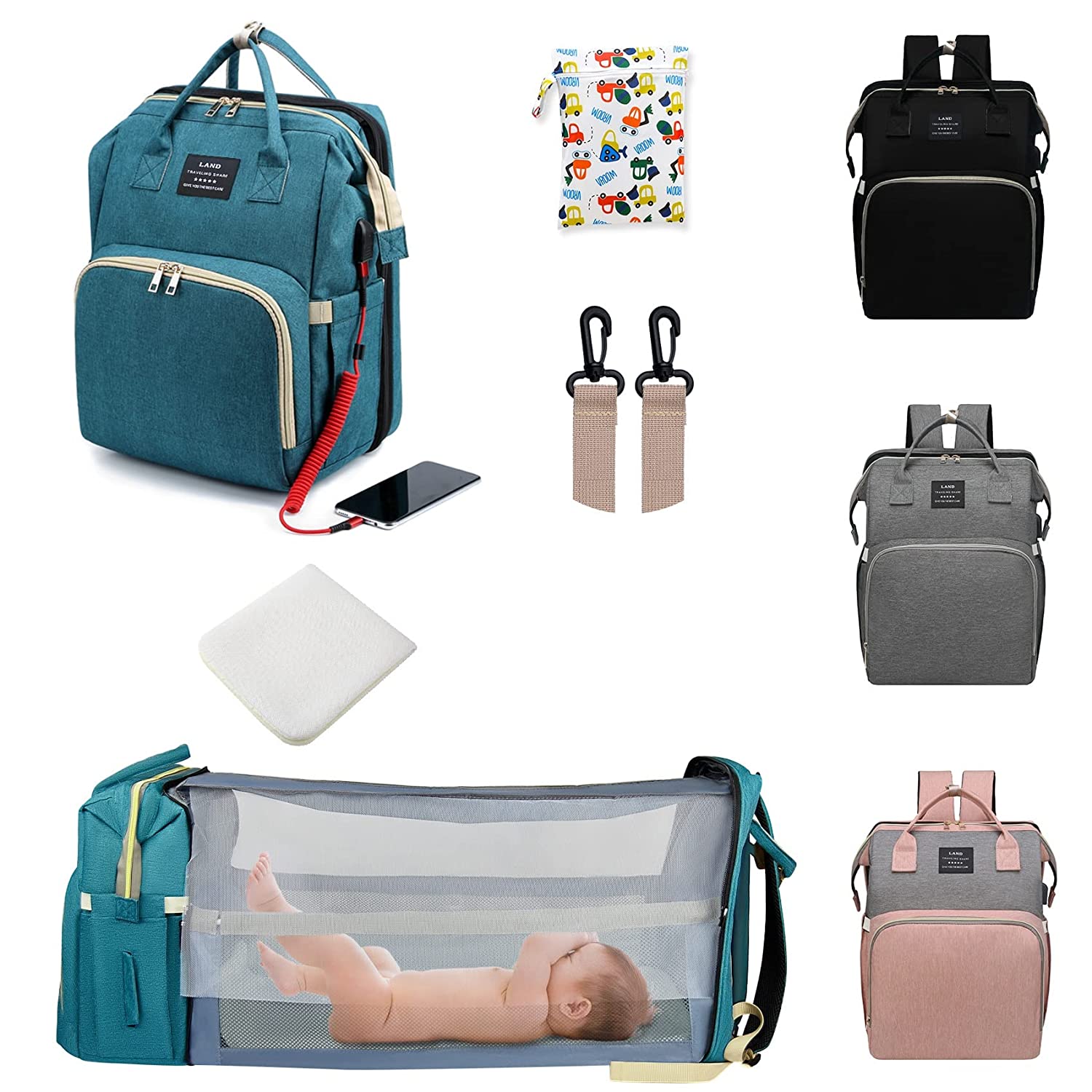 ANWTOTU Travel Diaper Bag