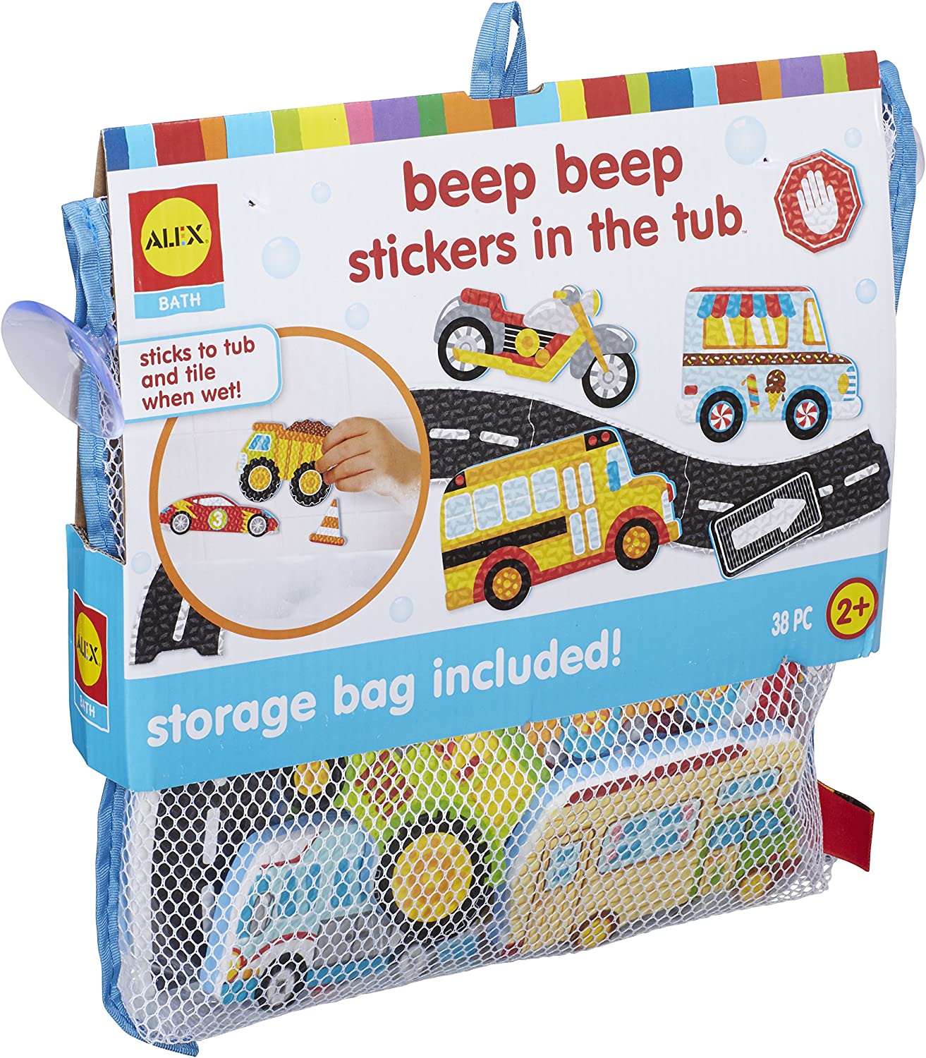 Alex Bath Beep Beep Stickers in The Tub Bath Toy Kids Bath Activity