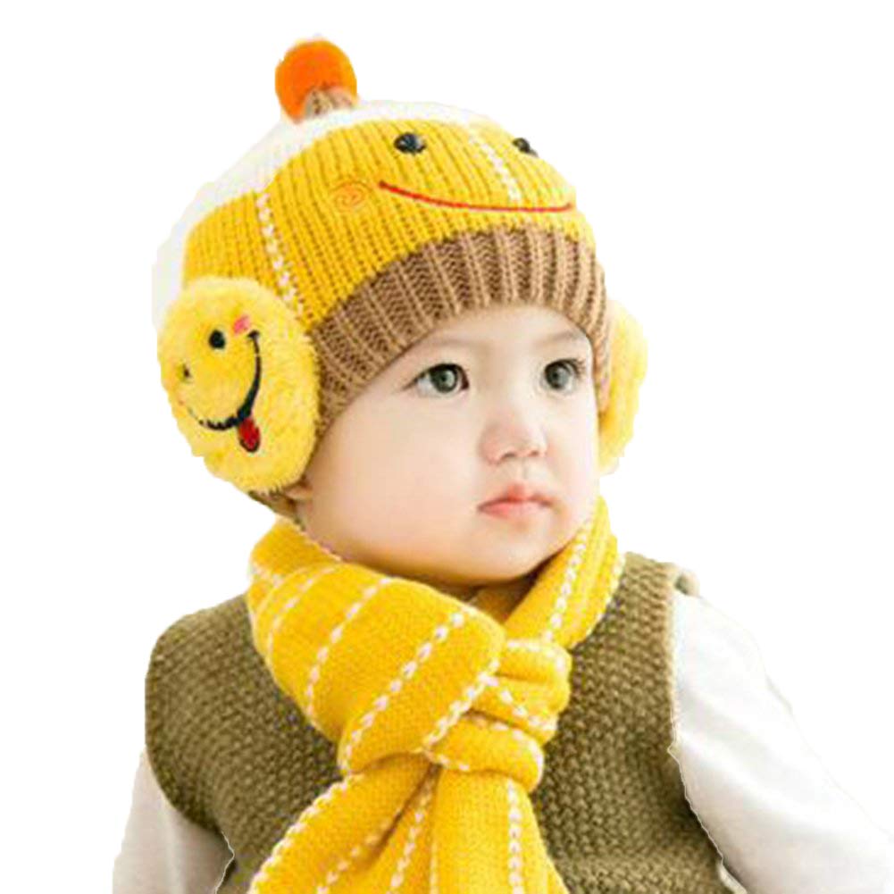 SYGA Baby Cute Hats and Scarf Set