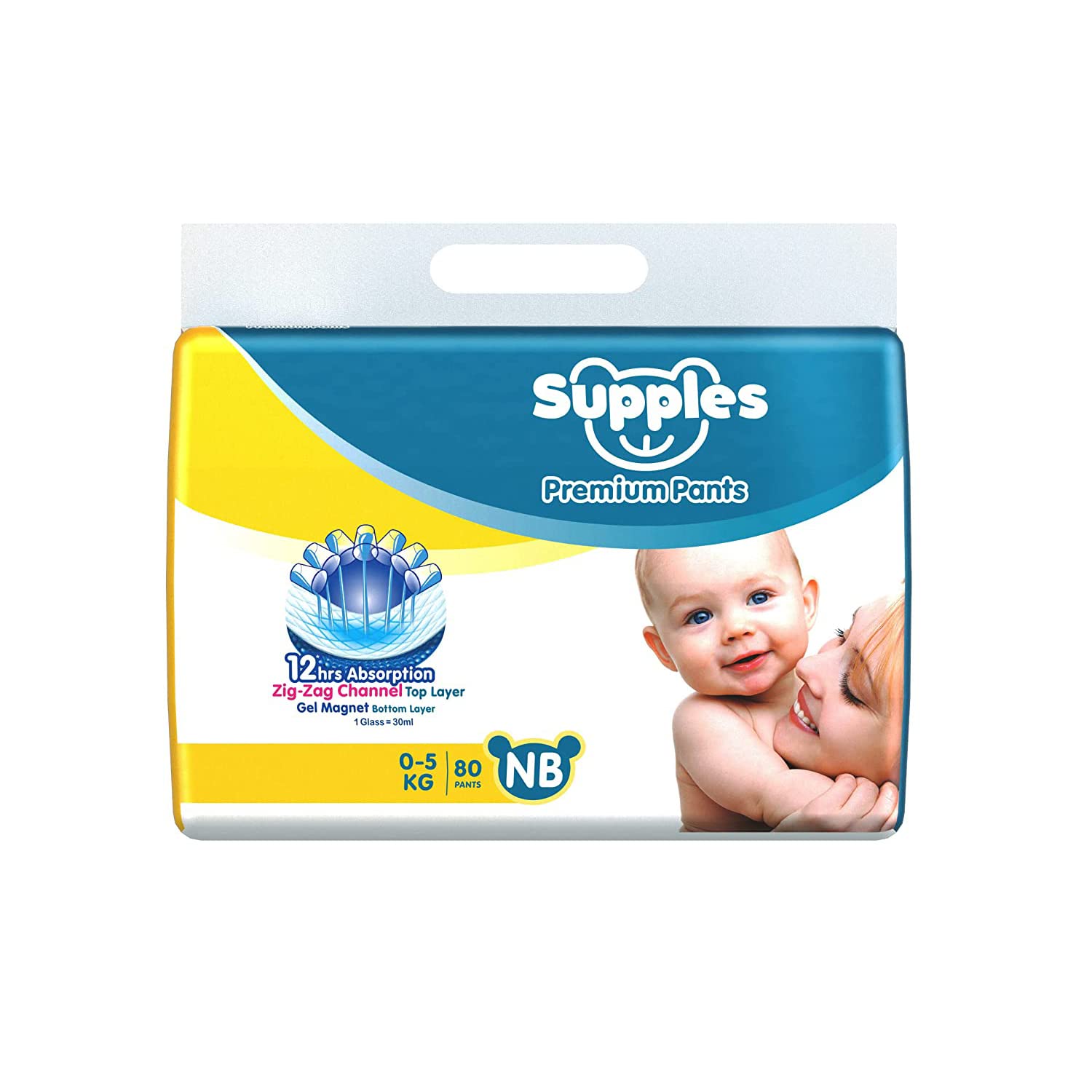 Supples Premium 12 Hrs Absorption Baby Diaper Pants