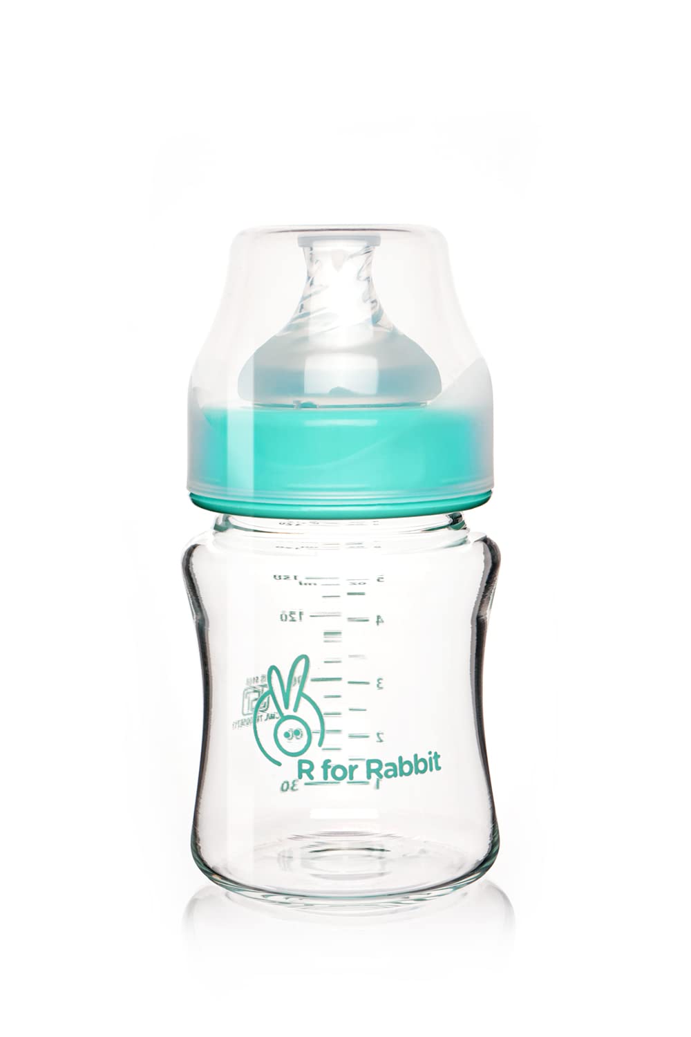 R for Rabbit Glass Feeding Bottle