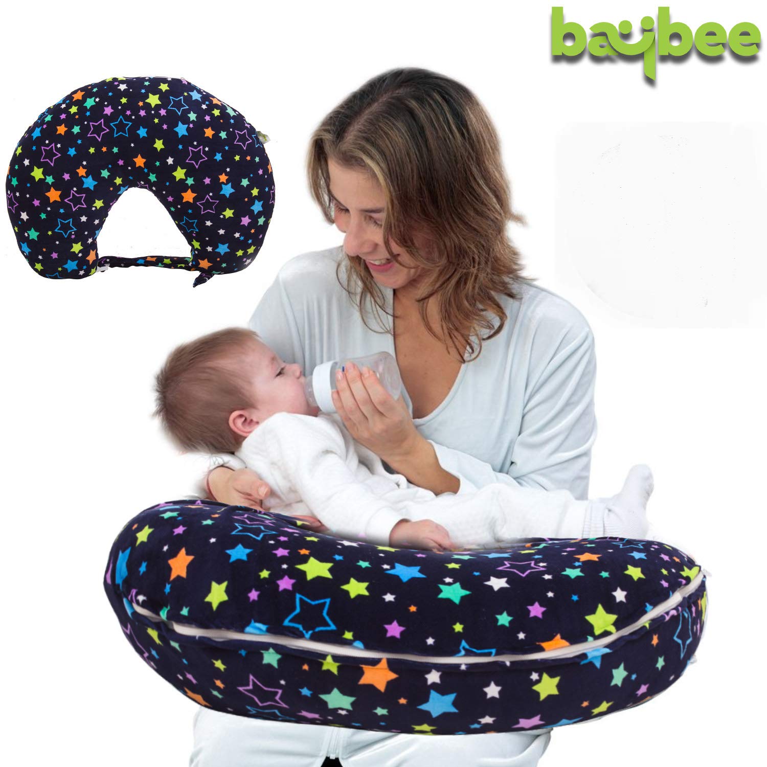 Baybee Star Printed Portable Breastfeeding Pillow