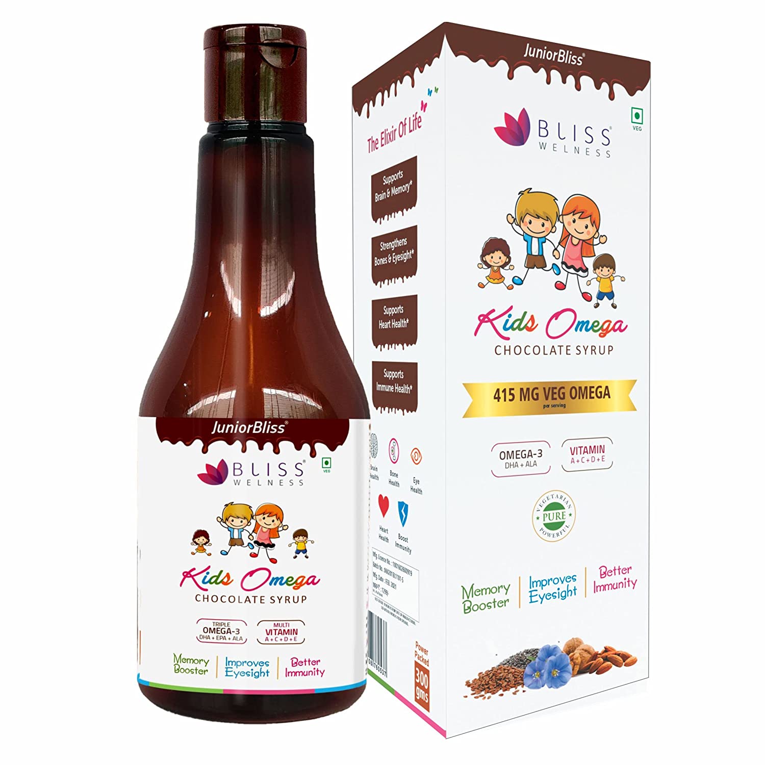 Bliss Welness Kids Omega Chocolate Syrup