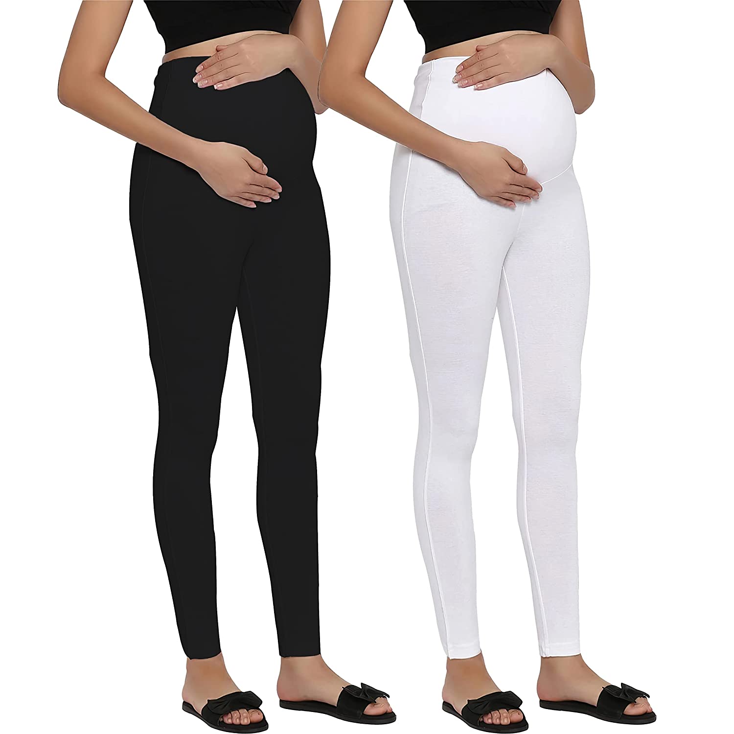 Lenam Cotton Lycra Stretchable Maternity Leggings