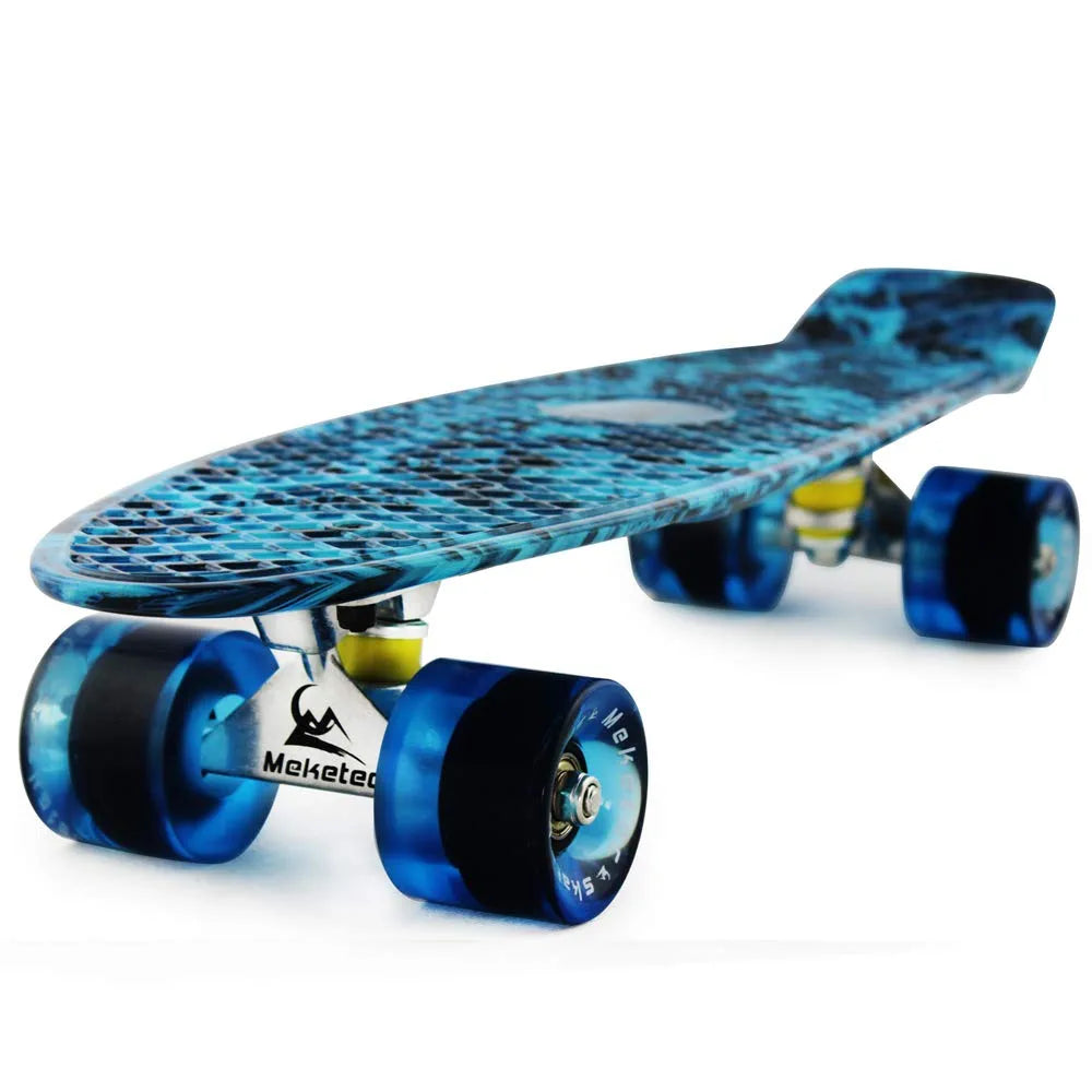MEKETEC 22-inch Retro Mini Skateboard