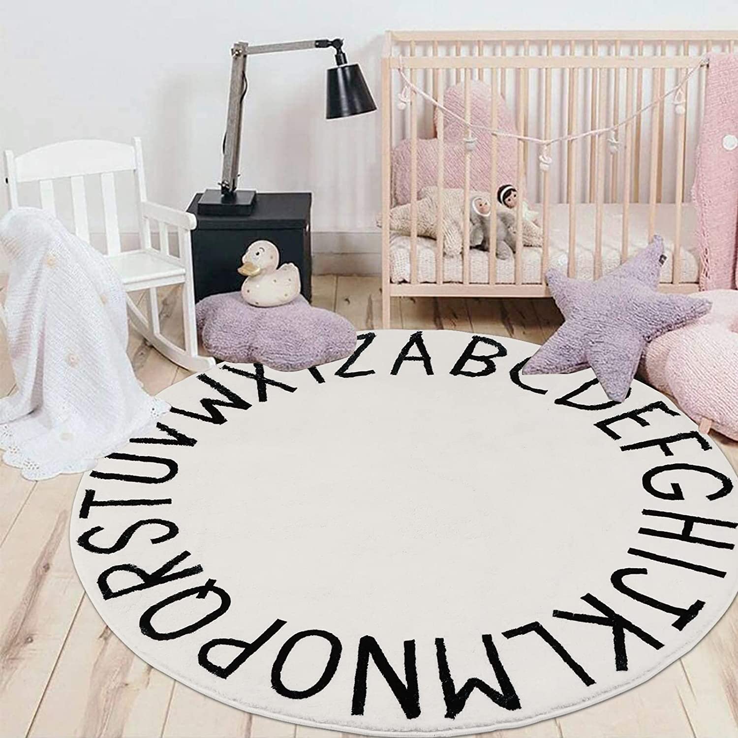 Hebe Round Alphabet Nursery Rug