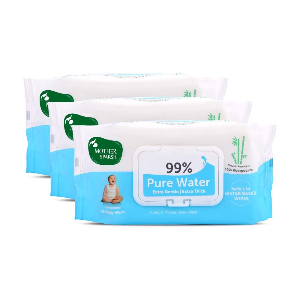 Mother Sparsh 99% Pure Water Unscented Baby Wipes