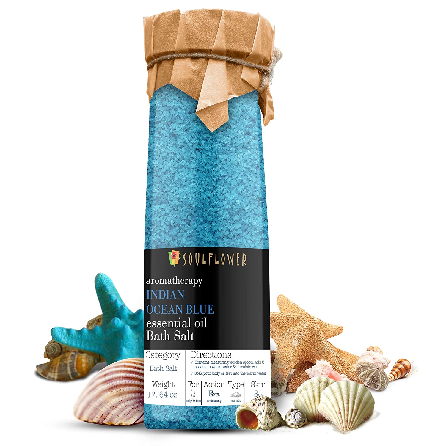 Soulflower Ocean Blue Bath Salt Pure & Natural Sea Salt