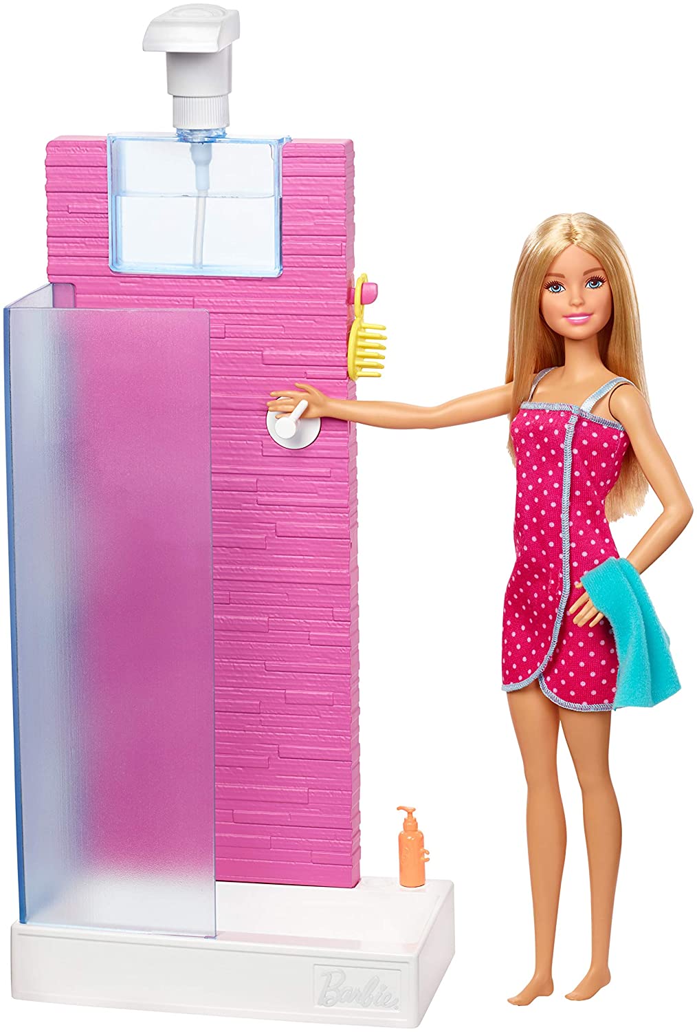 Barbie Plastic Doll & Shower Playset