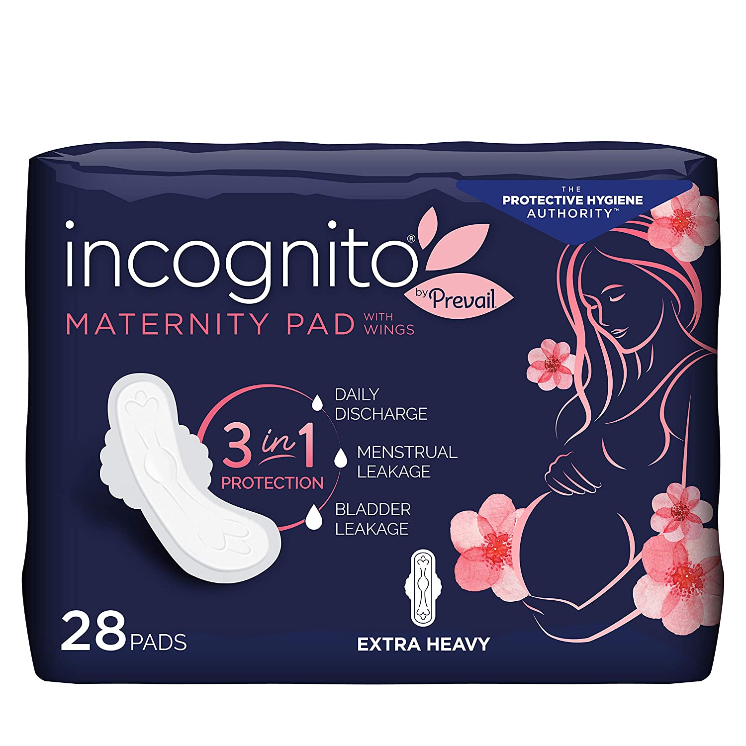 Incognito by Prevail Maternity Pads with Wings