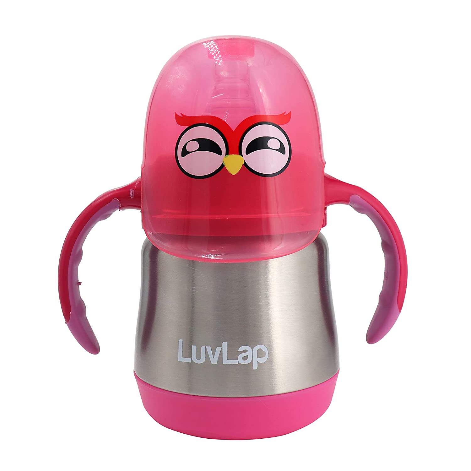 LuvLap 3 in 1 Steel Baby Feeding Bottle Cum