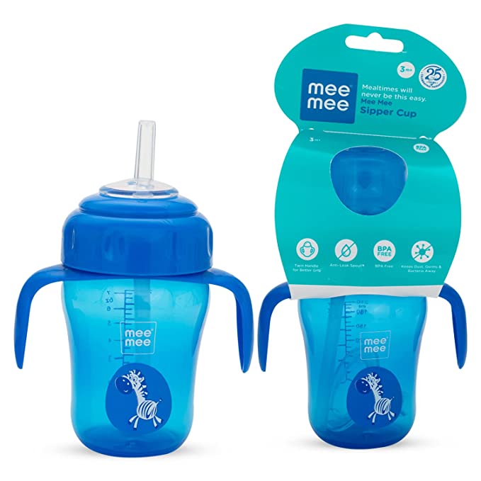 Mee Mee 2 in 1 Spout and Straw Plastic Sipper Cup