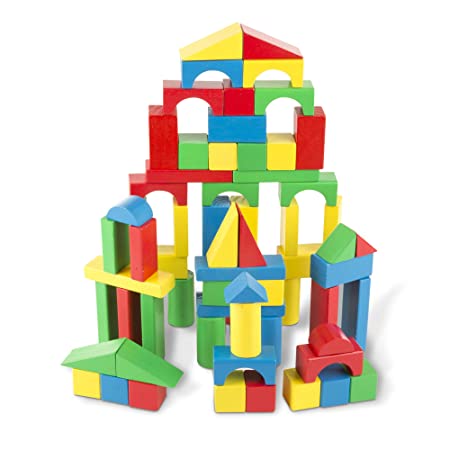 Melissa & Doug Wooden Building Blocks Set