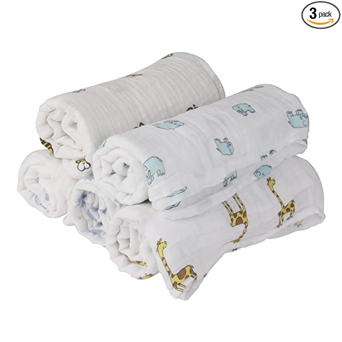 Mom's Home Organic Cotton Baby Muslin Swaddle Wrap