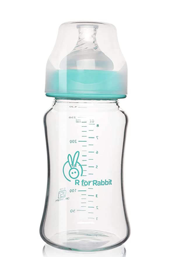 R for Rabbit First Feed Glass Anti Colic Bottle
